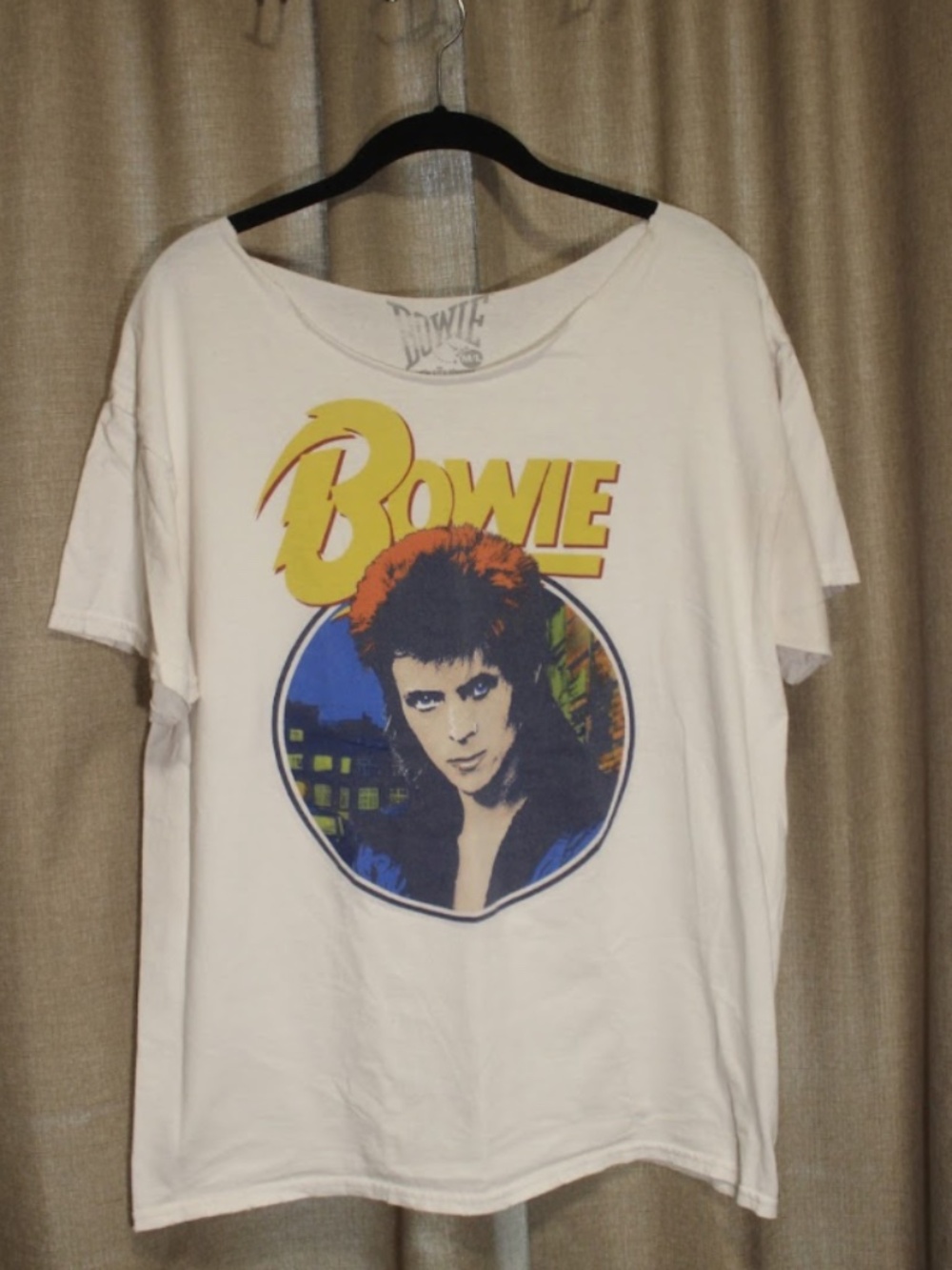 David Bowie T-Shirt with Cut Neckline